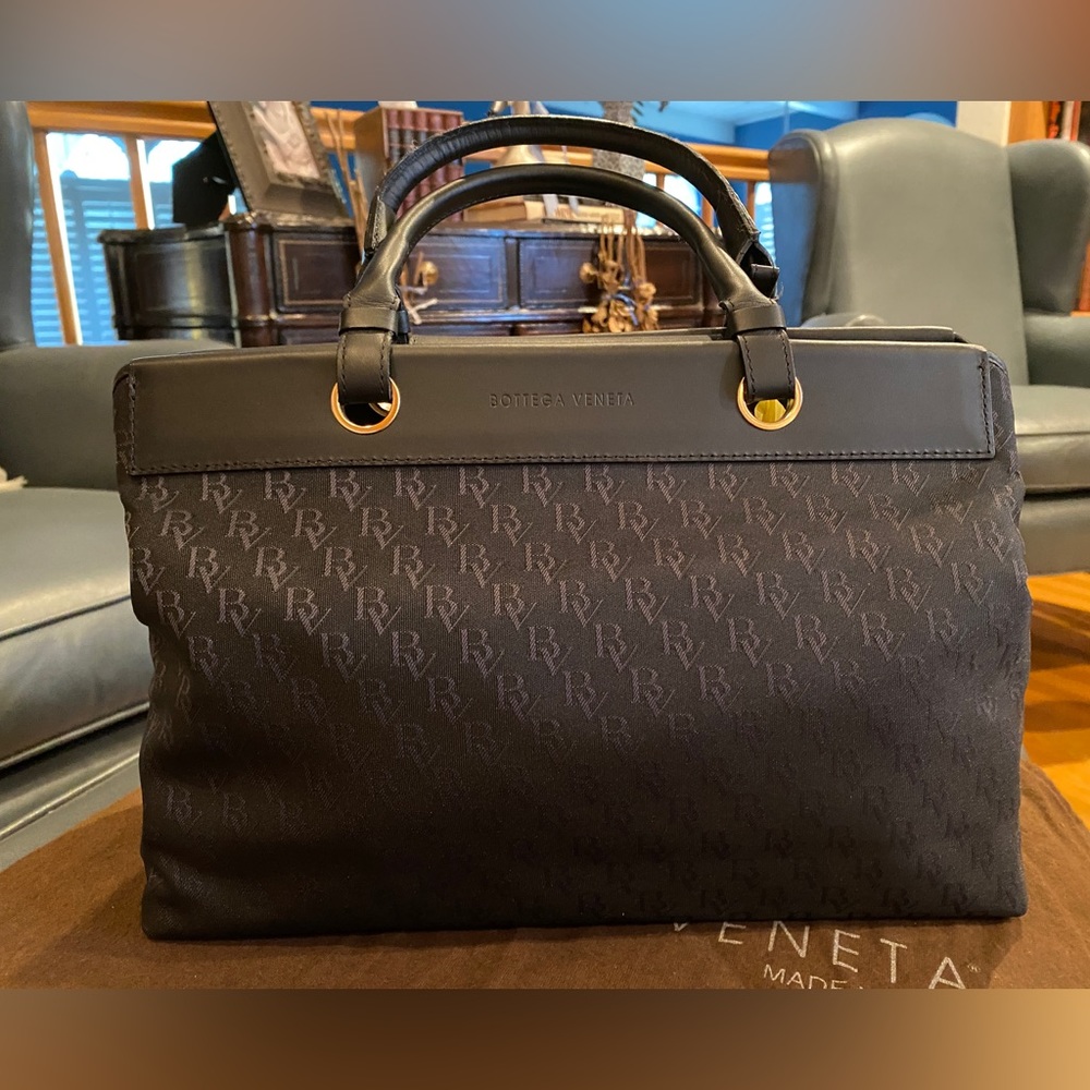 Bottega Veneta Black Canvas & Leather Tote - never used